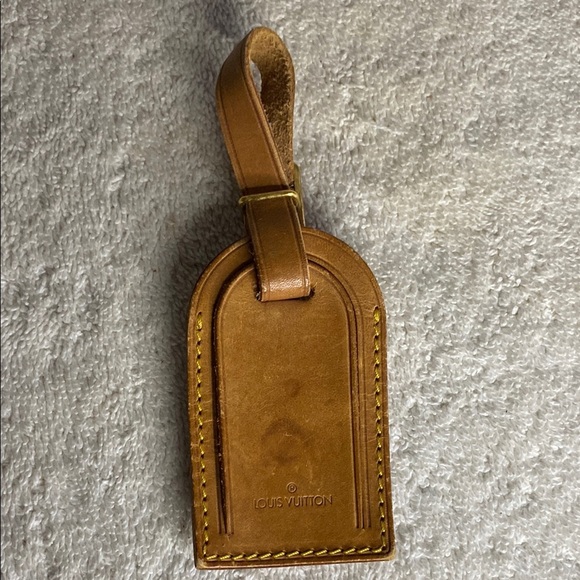 Vintage Louis Vuitton Luggage Tag in Vachetta Leather (07I) - Picture 1 of 5